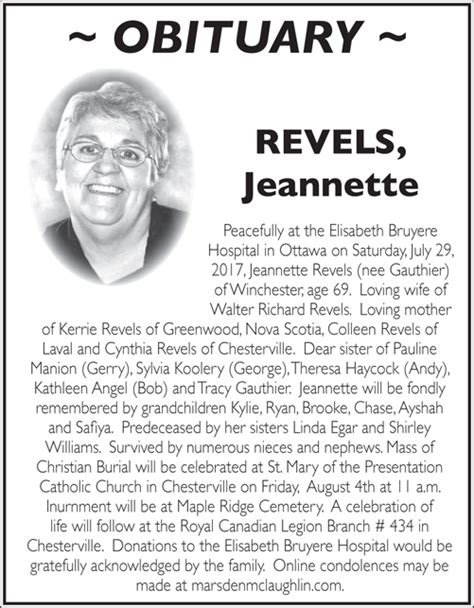 Record journal obituaries - Jeannine Harvey Obituary. Jeannine M. (Nadeau) Harvey, 85, of Southington, passed away peacefully on Sunday, June 25, 2023 at the HOCC at New Britain General. She was the loving wife of Richard ...